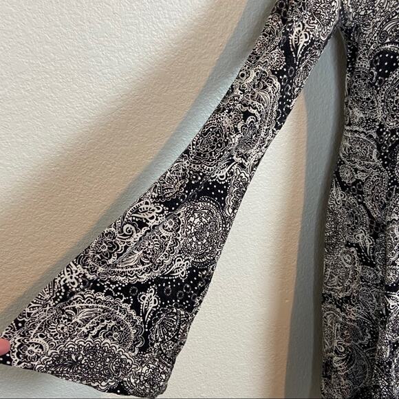 Gypsy Warrior Mini Dress Women Size Small Paisley Print Bell Sleeve Whimsygoth - Picture 3 of 14